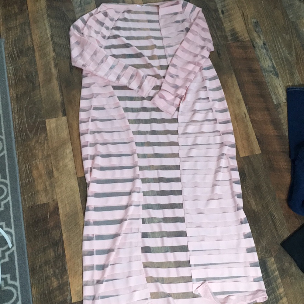 Pink, long swimsuit coverup